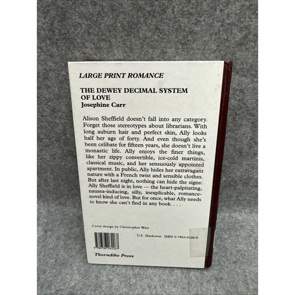 Dewey Decimal System of Love by Josephine Carr (2004, Hardcover)