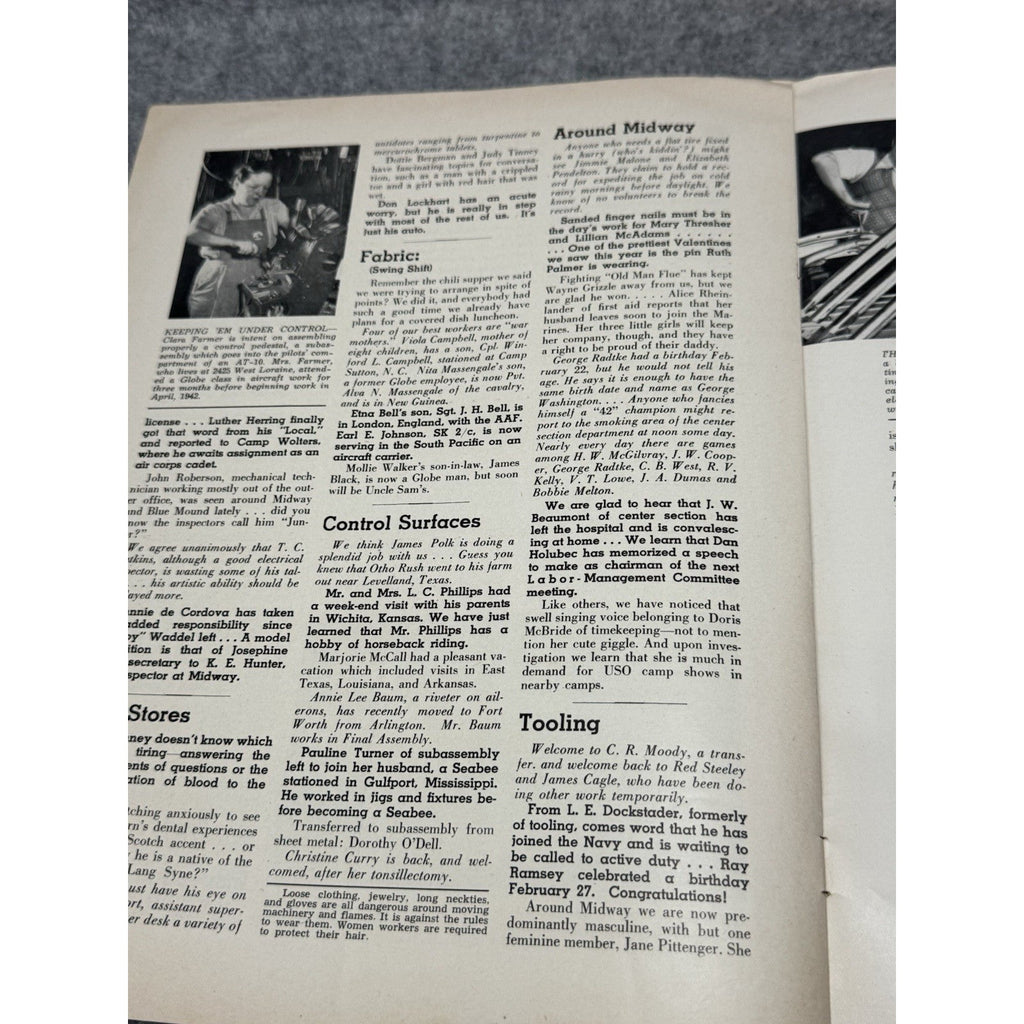 1944 Globe Beam March WWII Aircraft Magazine West Point Stewart Field AT-10