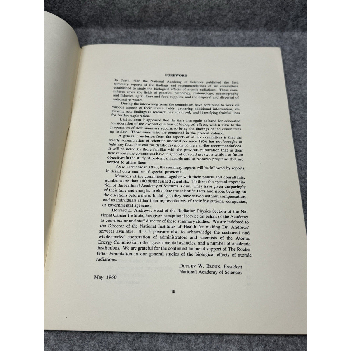 1960 Biological Effects Atomic Radiation Nuclear Fallout Genetics NAS Report