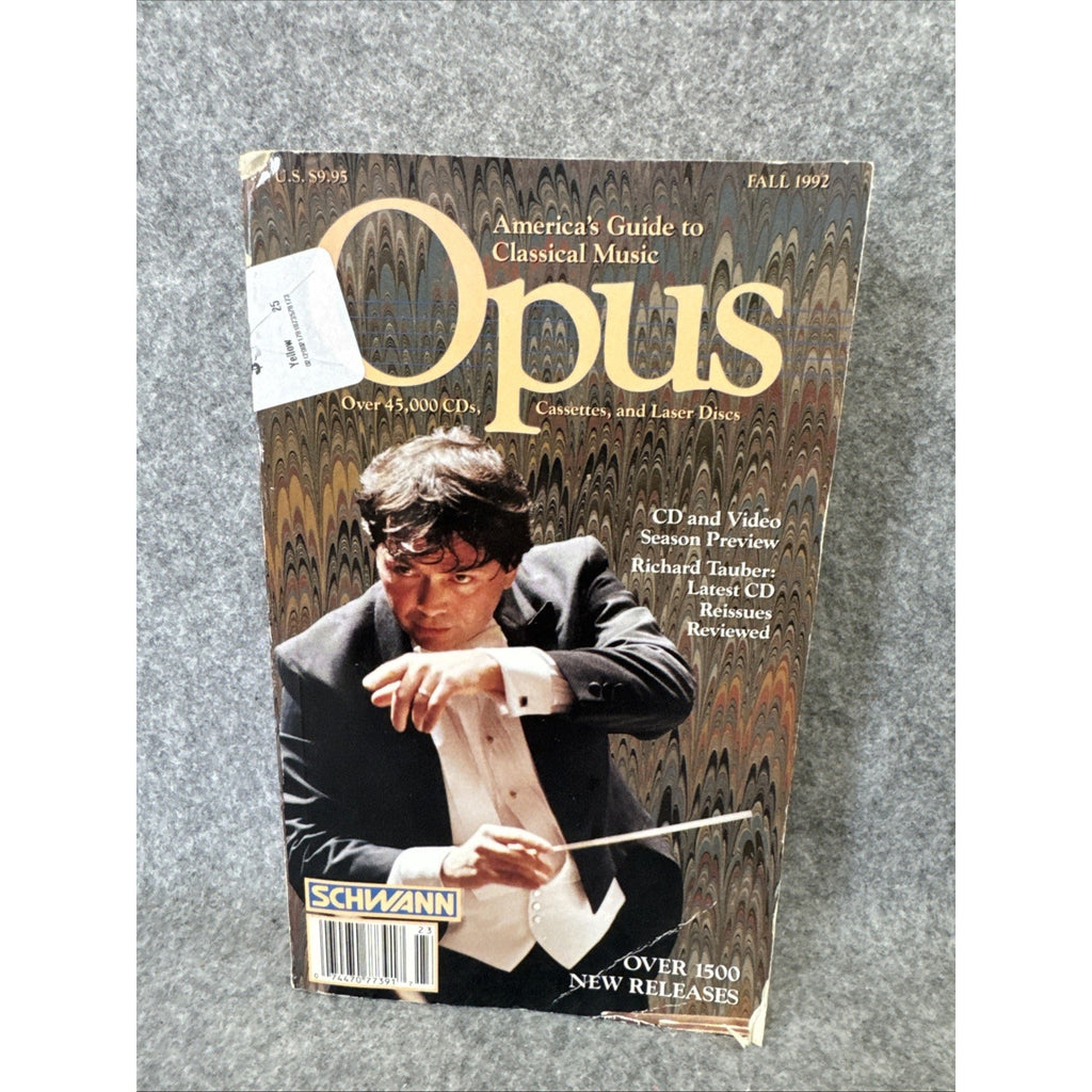 Opus Schwann Guide to Classical Music Fall 1992 Paperback Book