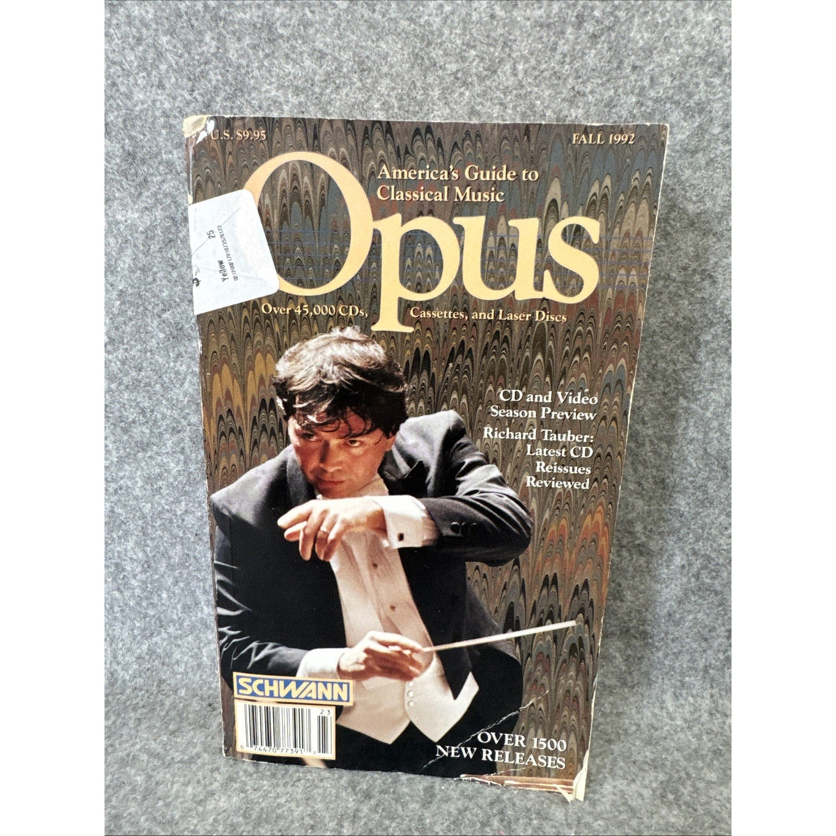 Opus Schwann Guide to Classical Music Fall 1992 Paperback Book