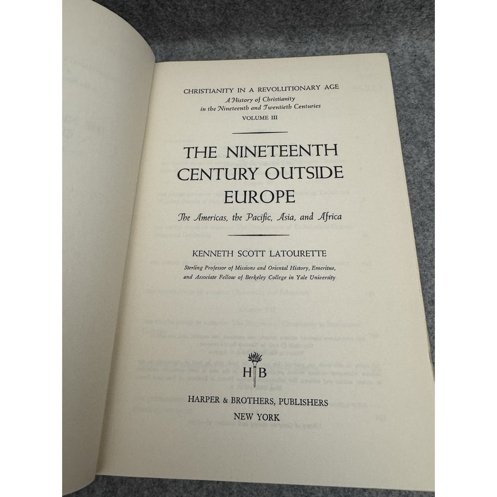 Christianity in a Revolutionary Age Vol III 1st Ed 1961 Latourette HC
