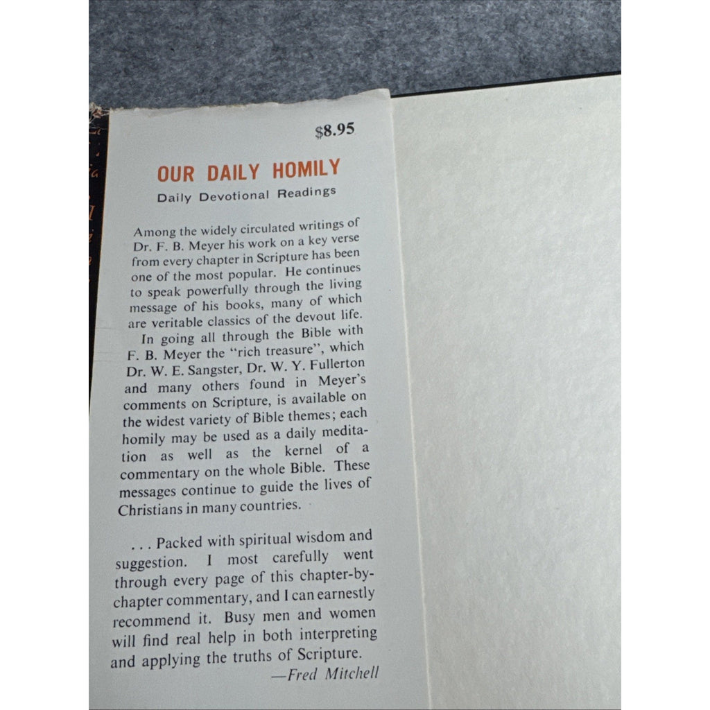 Our Daily Homily Chapter By Chapter Through the Bible - Meyer - 1966 HCDJ