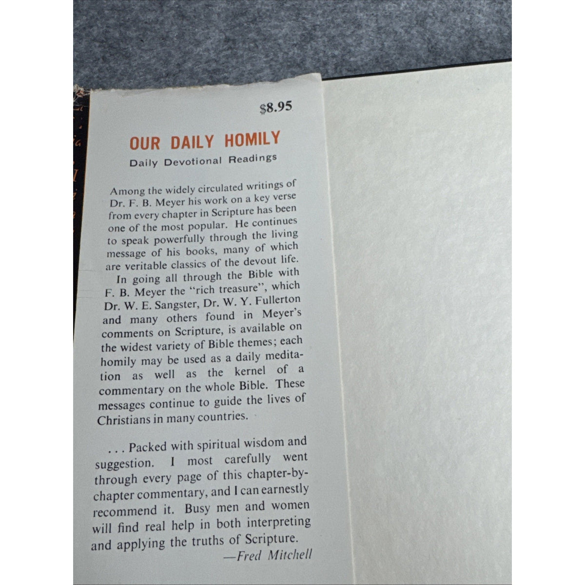 Our Daily Homily Chapter By Chapter Through the Bible - Meyer - 1966 HCDJ