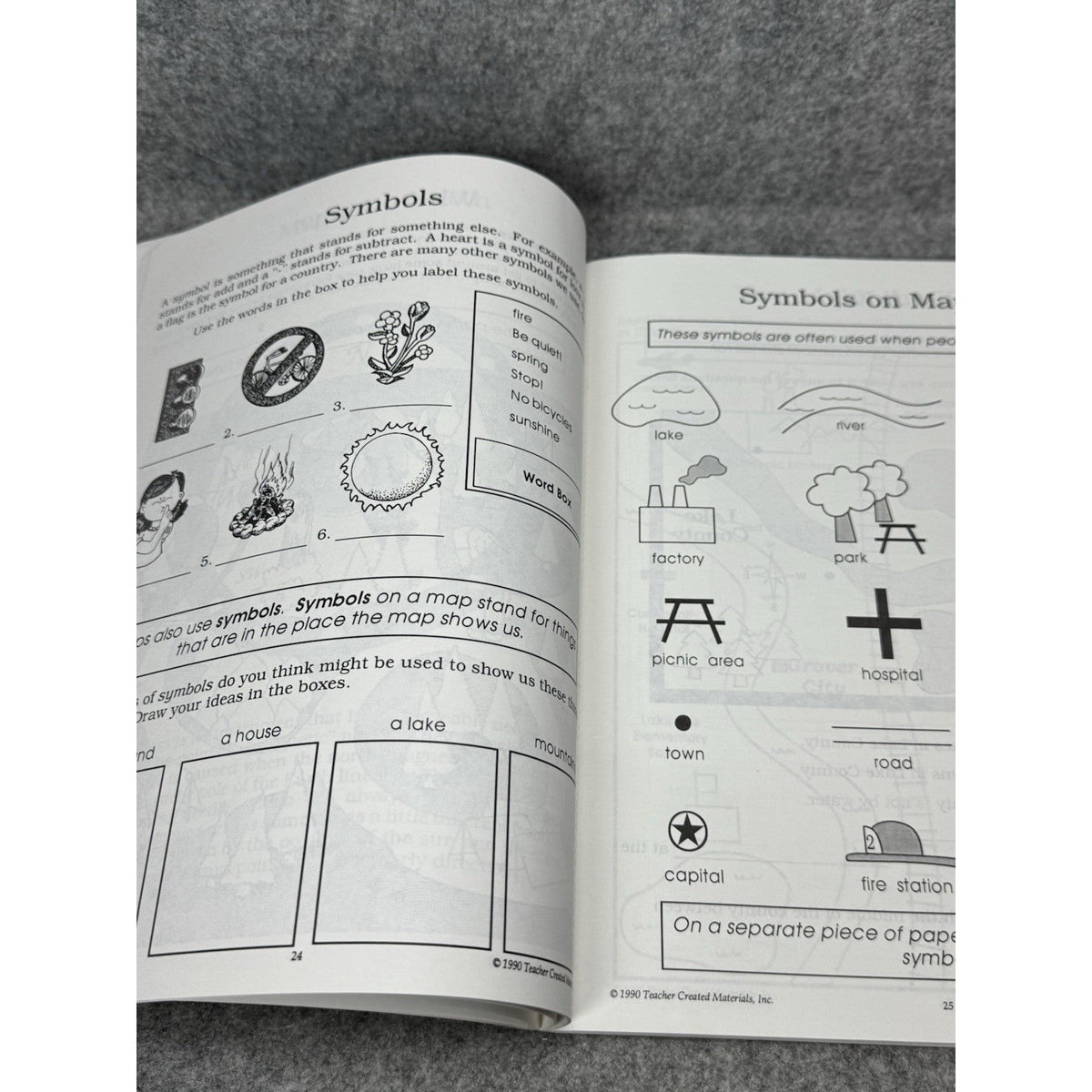 Beginning Map Skills 1990 Geography Workbook Primary Teacher Created Materials