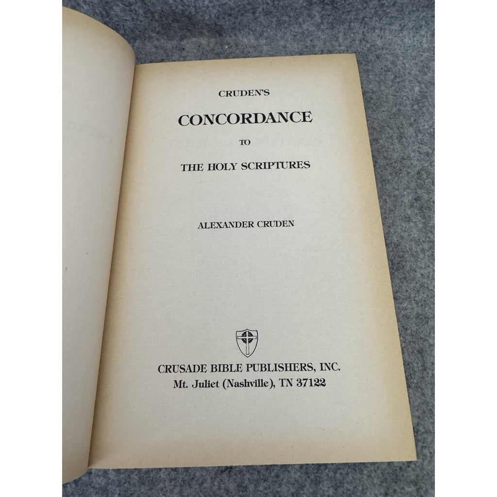 Cruden’s Concordance to the Holy Scriptures HC Crusade Bible Publishers