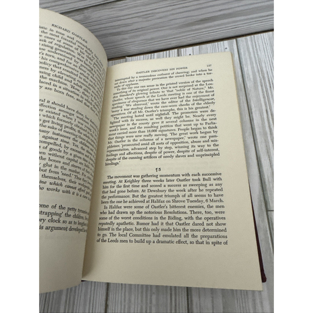 Tory Richard - The Life of Richard Oastler by Cecil Driver Hardcover 1946