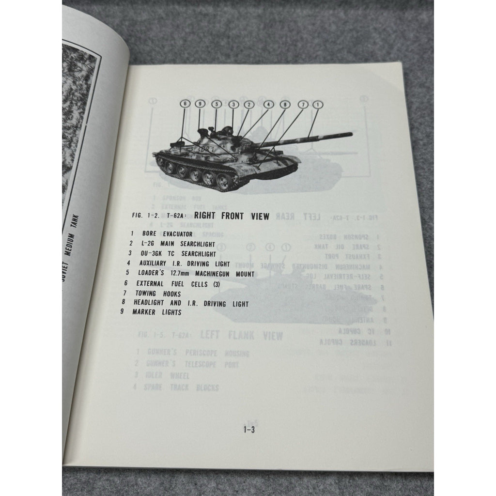 Scarce US Army T-62 Soviet Tank Training Publication 519th MI Battalion