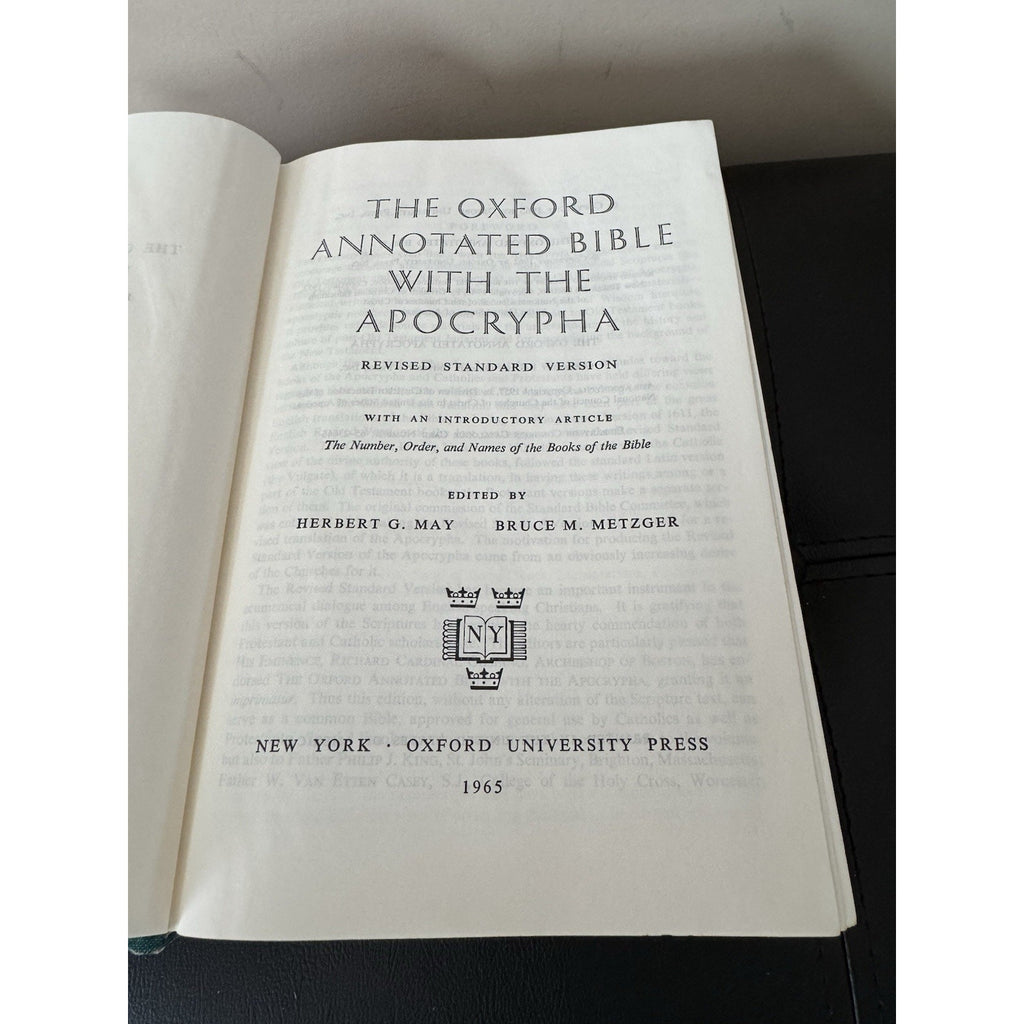 Oxford Annotated Bible Apocrypha RSV 1965 College Ed Hardcover