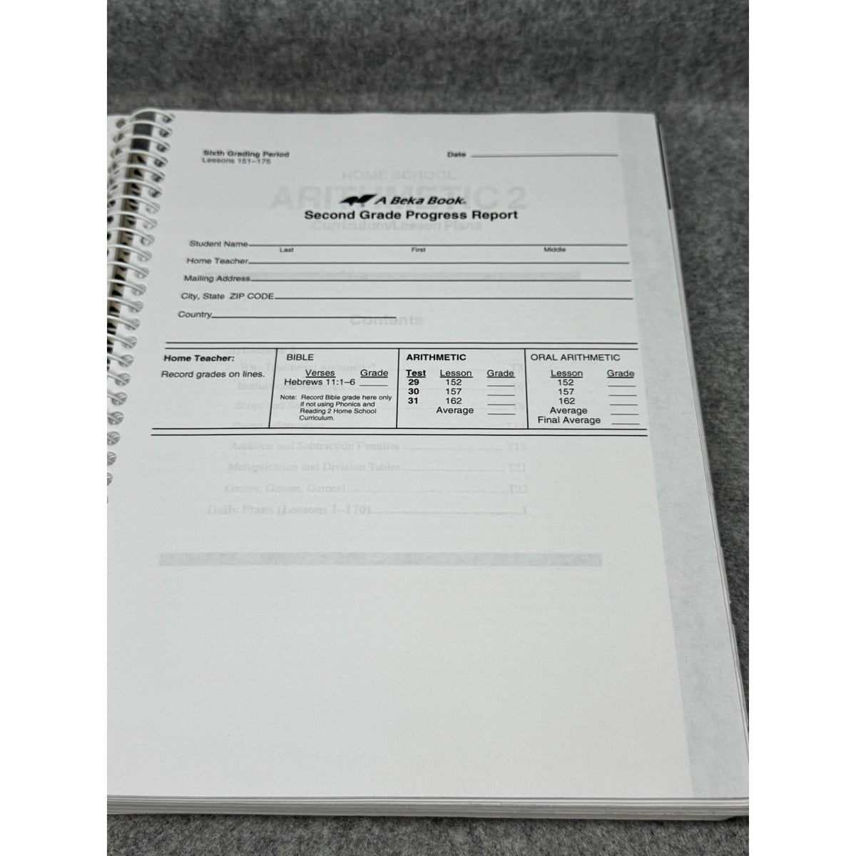 A Beka Arithmetic 2 Home School Curriculum Lesson Plans Grade 2 Spiral Bound