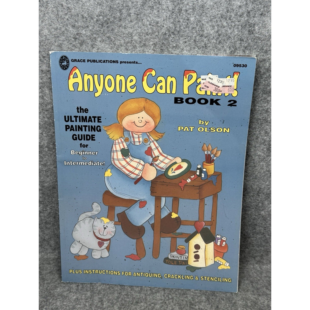 1997 Anyone Can Paint Book 2 Pat Olson Tole Painting Patterns Folk Art Christmas