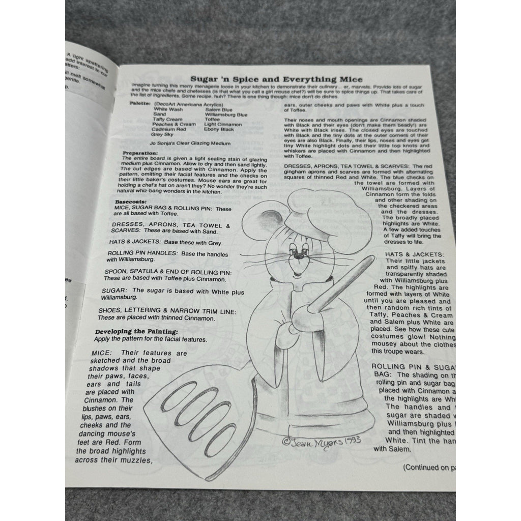 Vagabond Days 1993 Jean Myers Shirley Wilson Teddy Bears Tole Painting Patterns