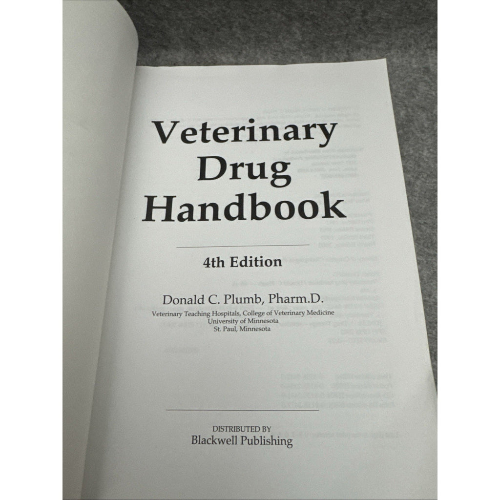 Veterinary Drug Handbook Paperback Donald C. Plumb