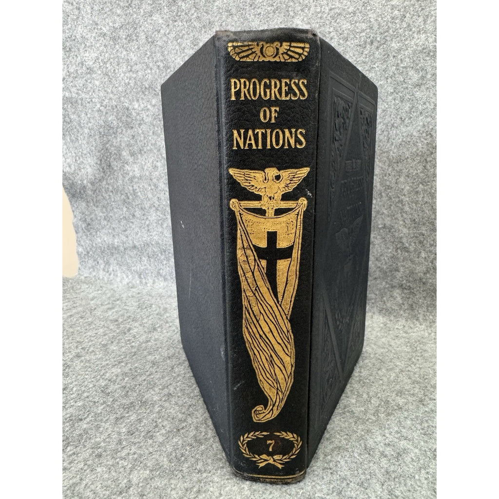 1937 Progress of Nations Vol 7 History of Early America WWII Era Hardcover