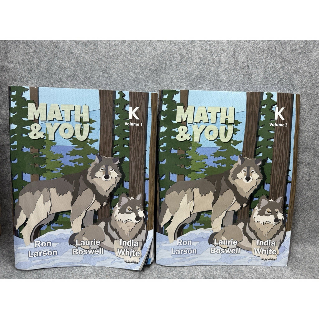 Math & You Kindergarten K Vol 1 & 2 Homeschool Workbook Set Larson Boswell
