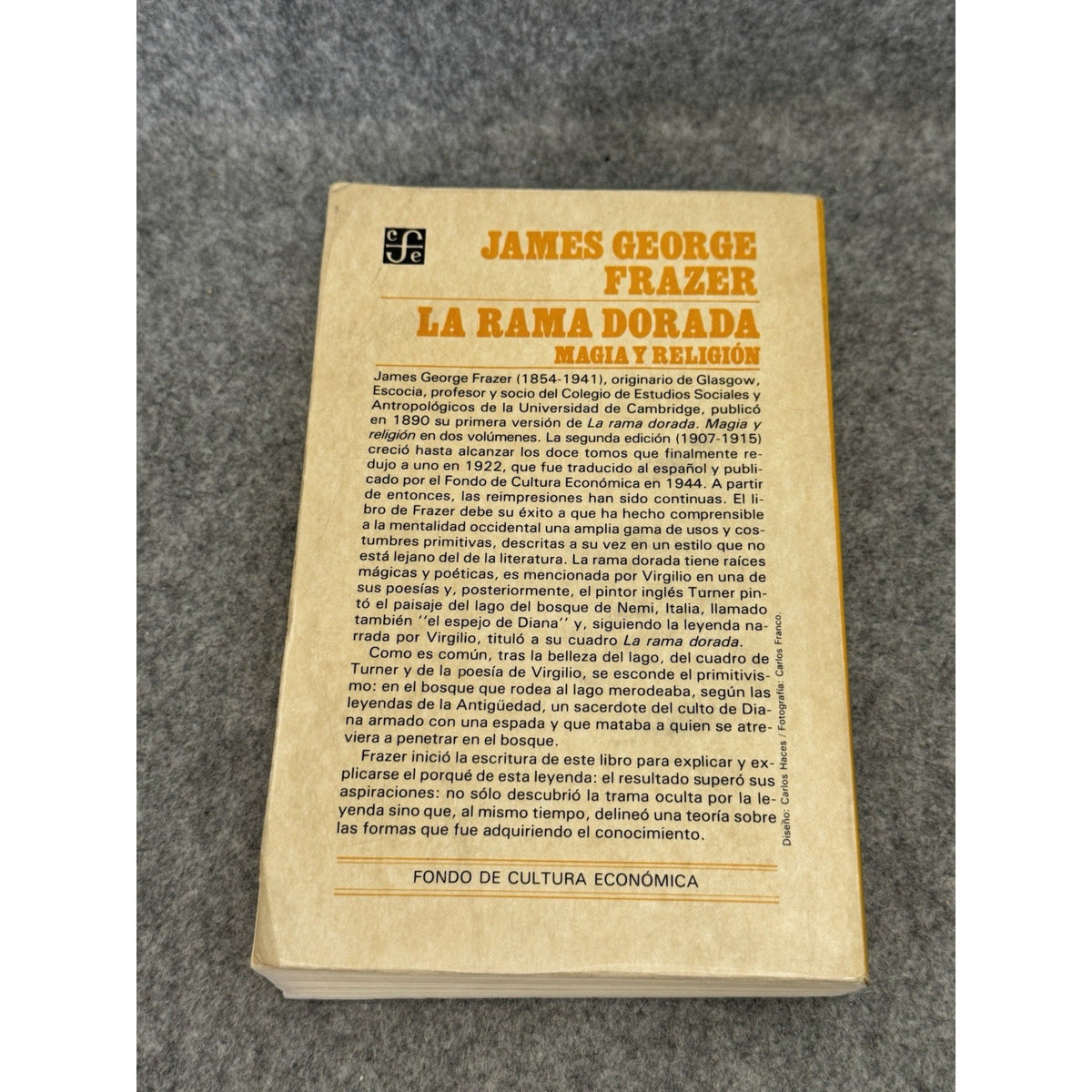 La Rama Dorada Magia y Religión James George Frazer 1986 Spanish PB