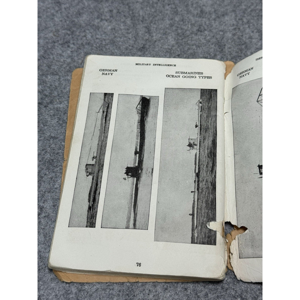 1941 WWII US War Department FM 30-55 Naval Ship Identification Photo Manual