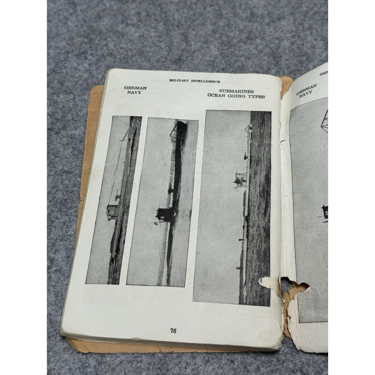 1941 WWII US War Department FM 30-55 Naval Ship Identification Photo Manual