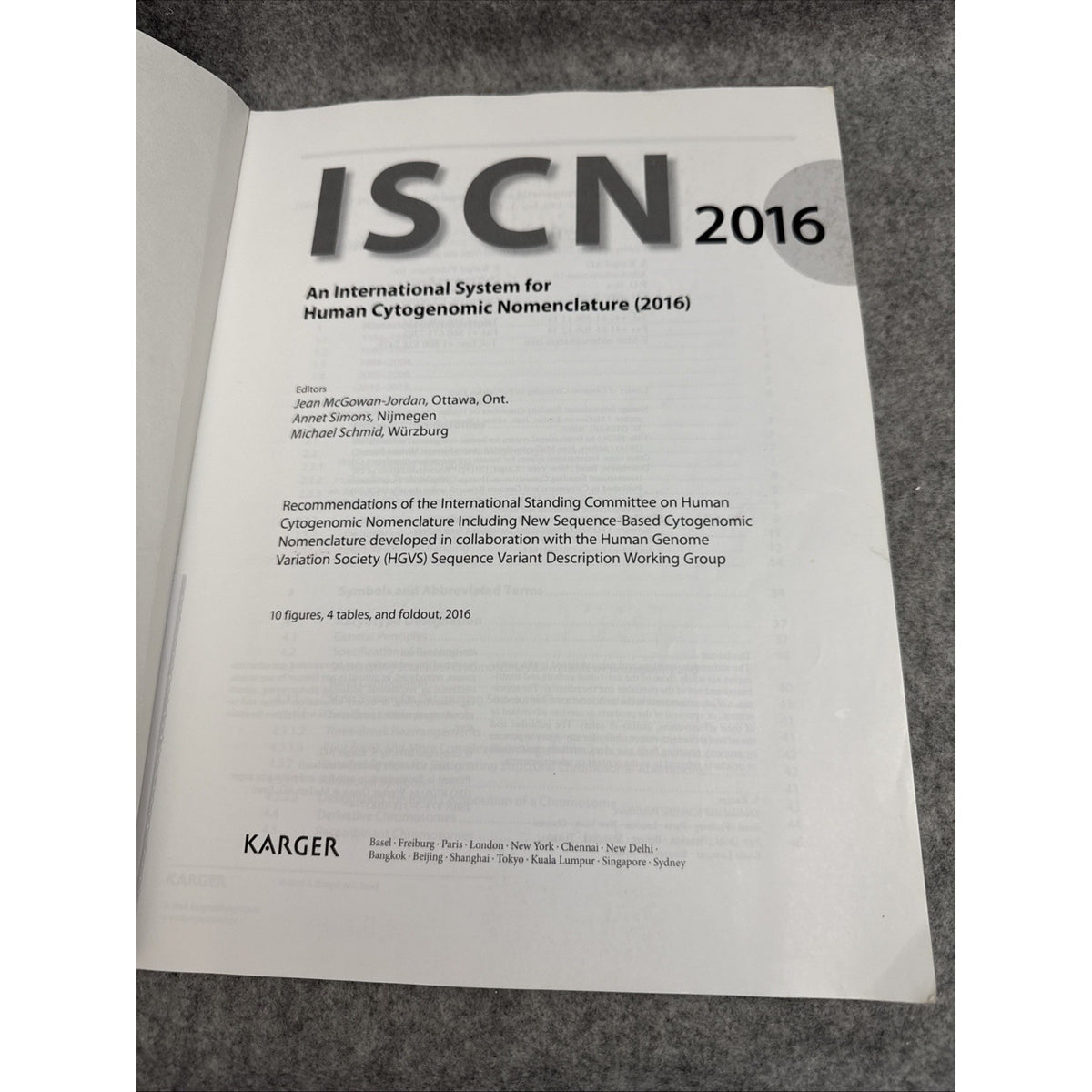 Iscn 2016 : An International System for Human Cytogenomic Nomenclature...