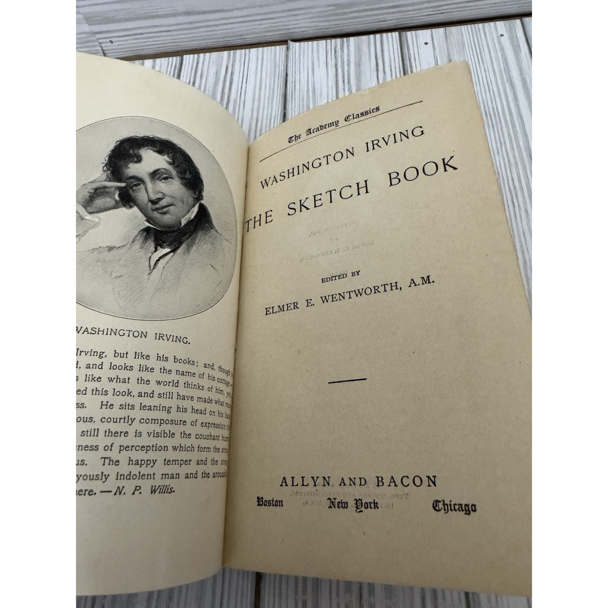 Sketch Book Washington Irving Allyn Bacon HC Academy Classics 1894