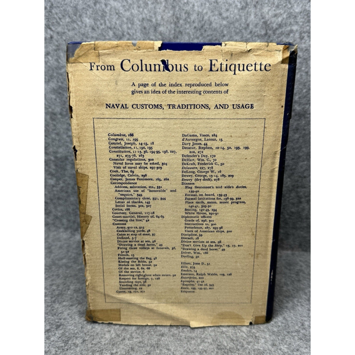 1934 Naval Customs Traditions Usage Leland Lovette US Navy 2nd Printing DJ