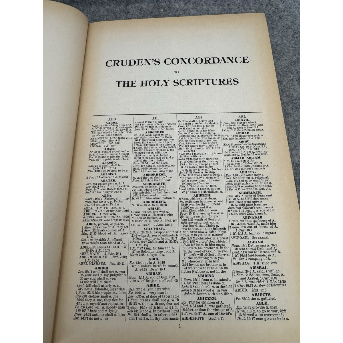 Cruden’s Concordance to the Holy Scriptures HC Crusade Bible Publishers