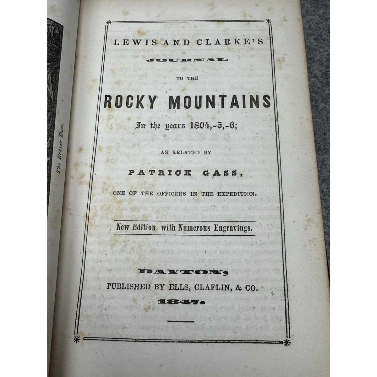 Scarce 1847 Lewis & Clark Journal Patrick Gass Original Leather Illustrated