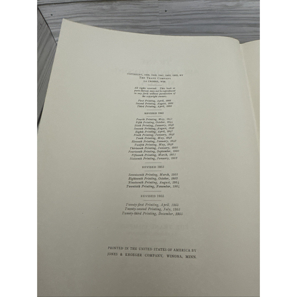 Trane Air Conditioning Manual - The Trane Company - LA Crosse, Wisconsin - 1955