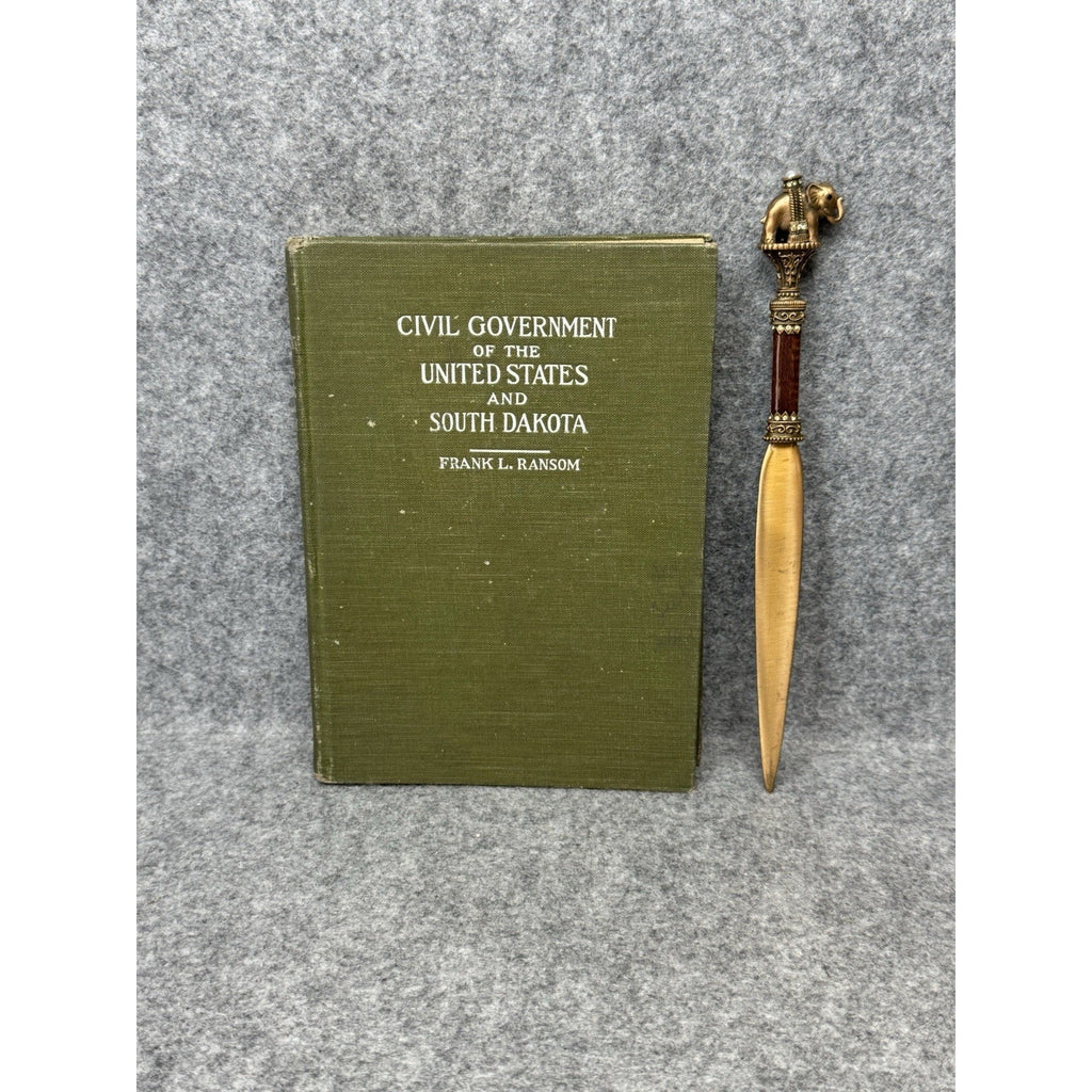 Scarce 1917 South Dakota Civil Government Frank L Ransom US History Hardcover