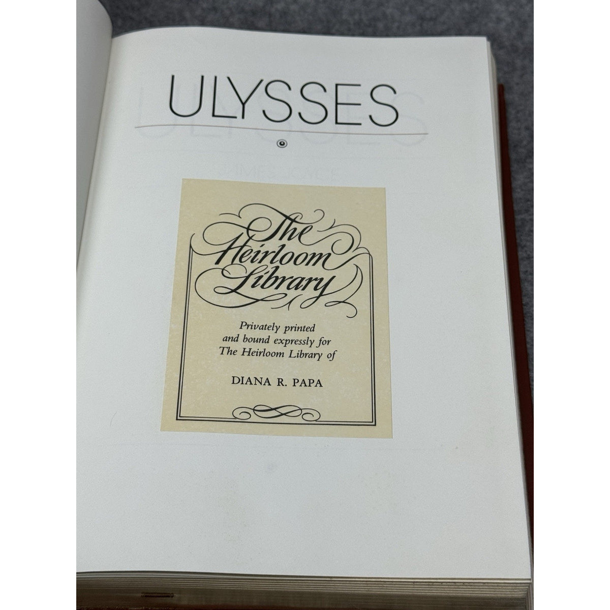 Ulysses James Joyce Franklin Library 1979 Gilt Heirloom Illustrated Hardcover