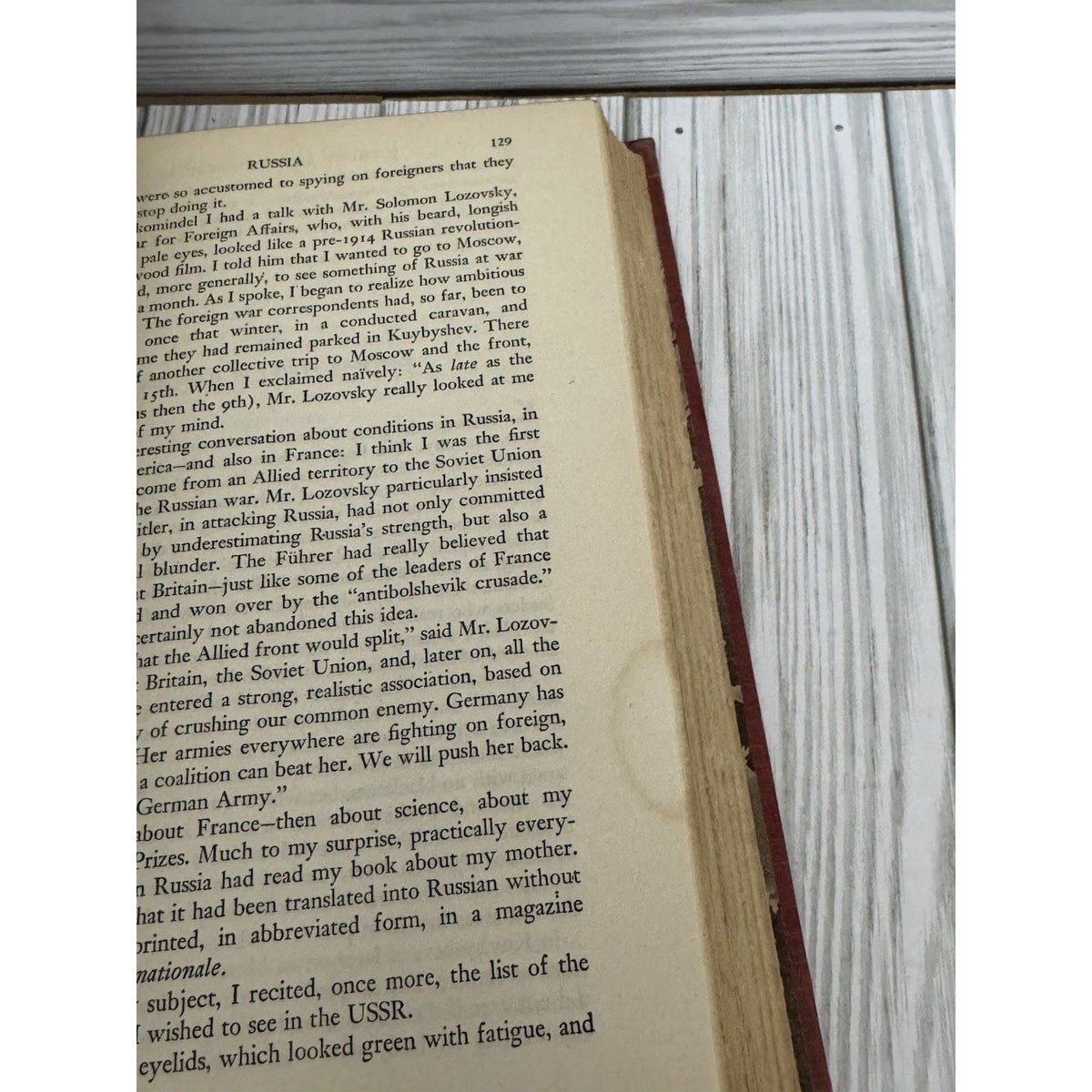 Journey Among Warriors Eve Curie 1943 First Edition Doubleday HC