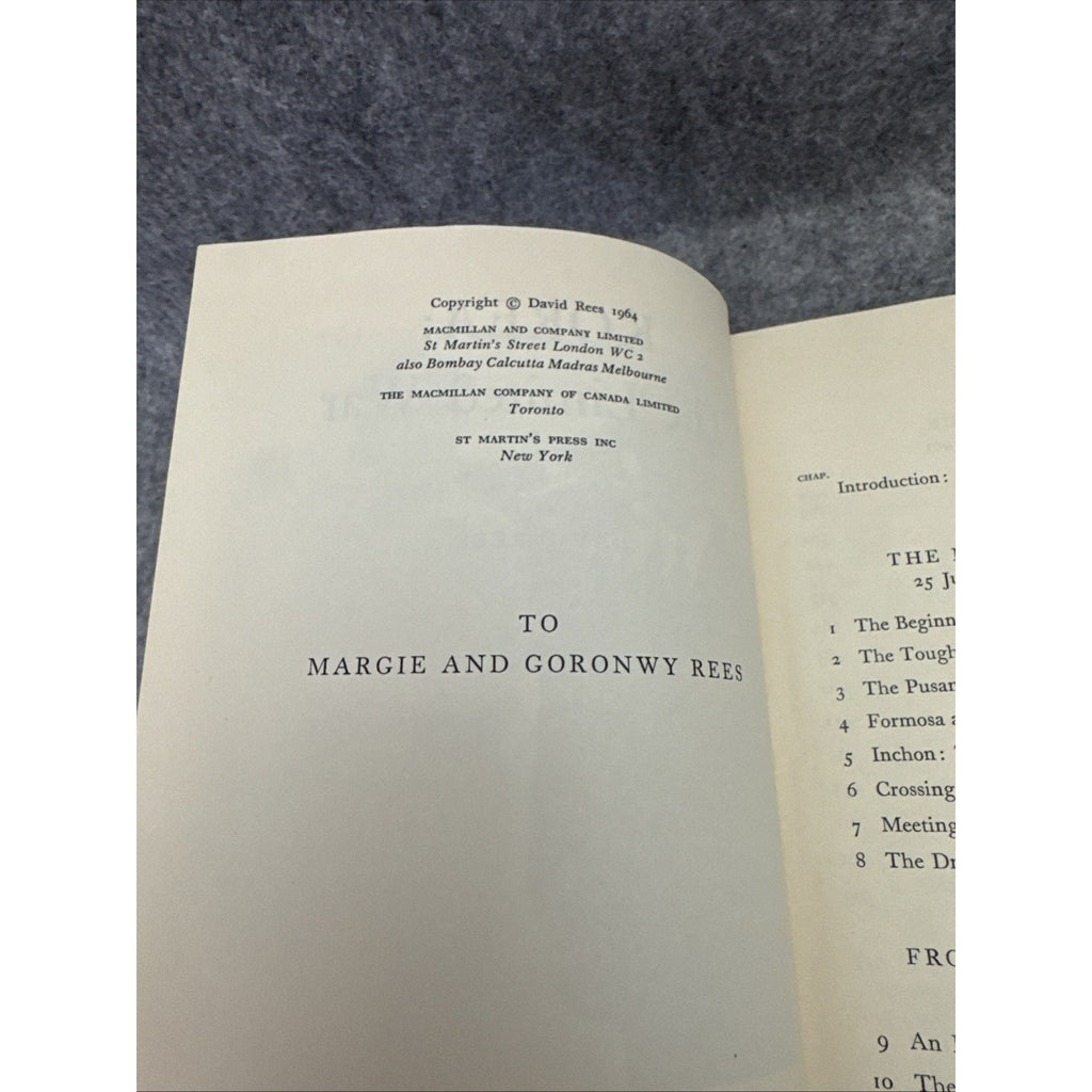 Korea The Limited War David Rees 1964 Hardcover