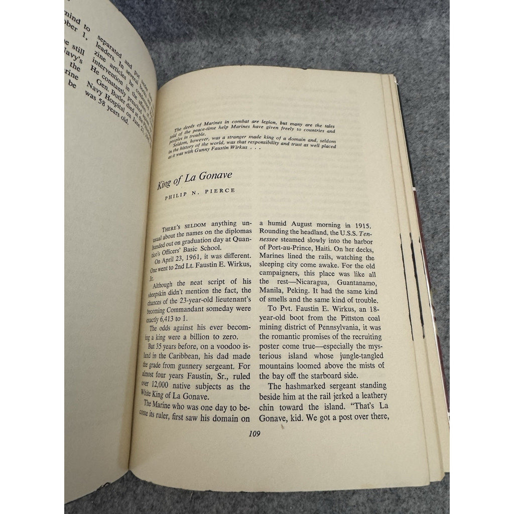 1963 The Leathernecks U.S. Marine Corps History HC DJ 1st Printing