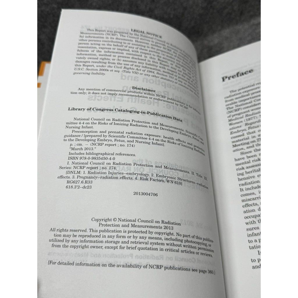 NCRP Report 174 Preconception Prenatal Radiation Exposure Health Effects