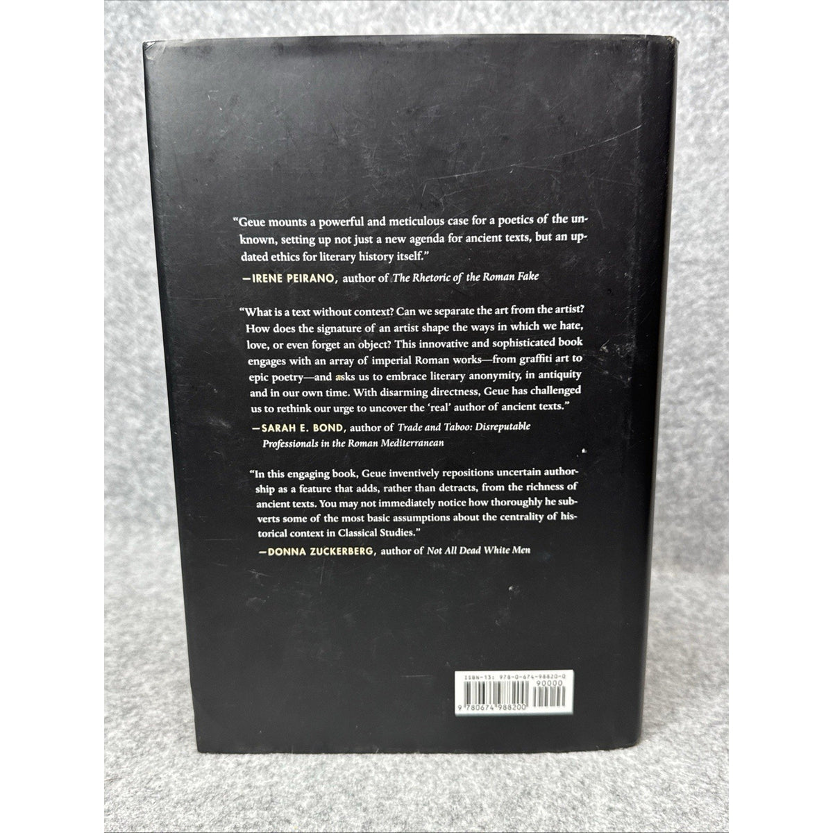 Author Unknown : The Power of Anonymity in Ancient Rome by Tom Geue (2019,...