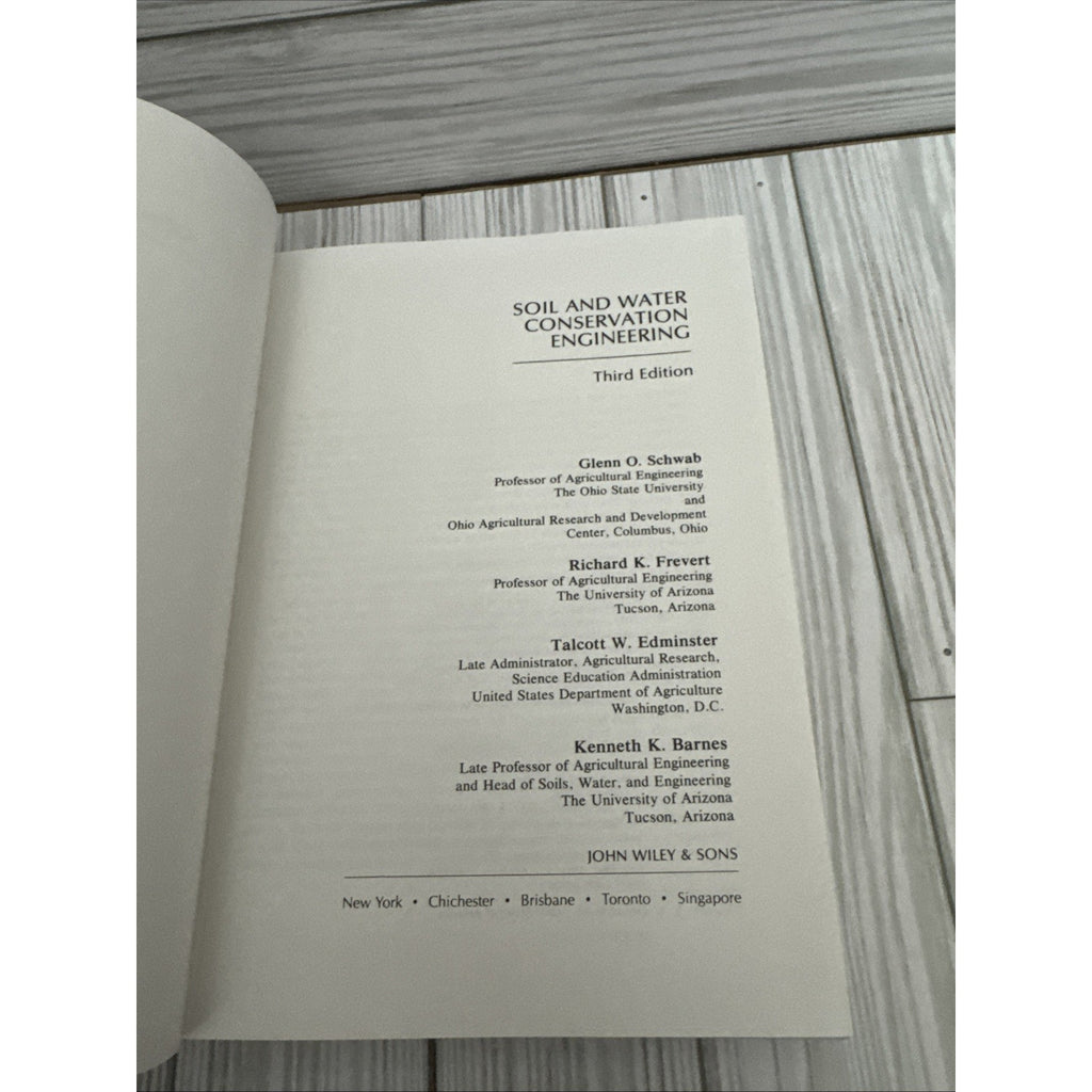 Soil and Water Conservation Engineering, Glenn O. Schwab, Richard K. Frevert,