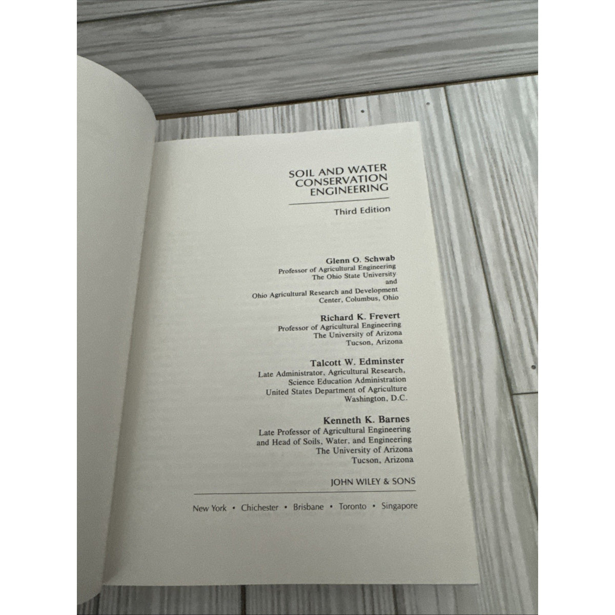 Soil and Water Conservation Engineering, Glenn O. Schwab, Richard K. Frevert,