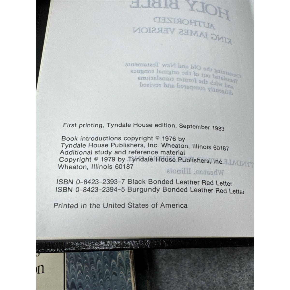 Holy Bible KJV 1983 Executive Heritage Ed Red Letter Leather Tyndale 5.5x8.5