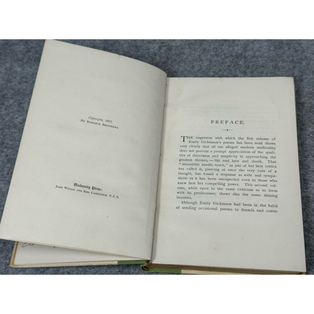 Rare 1891 Emily Dickinson Poems Second Series 1st Ed 1st Print All Edges Gilt