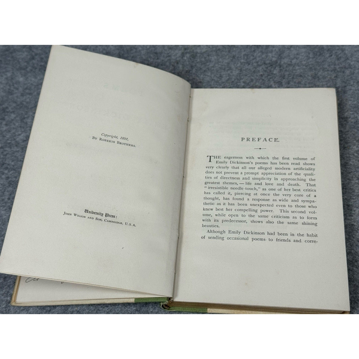 Rare 1891 Emily Dickinson Poems Second Series 1st Ed 1st Print All Edges Gilt