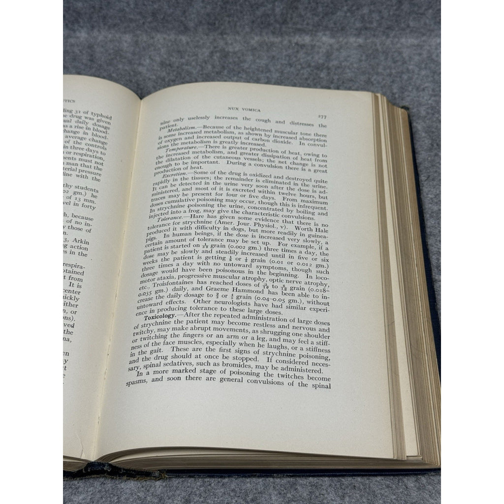 Antique 1920 Pharmacology Materia Medica Drugs Poisons Medicine Bastedo