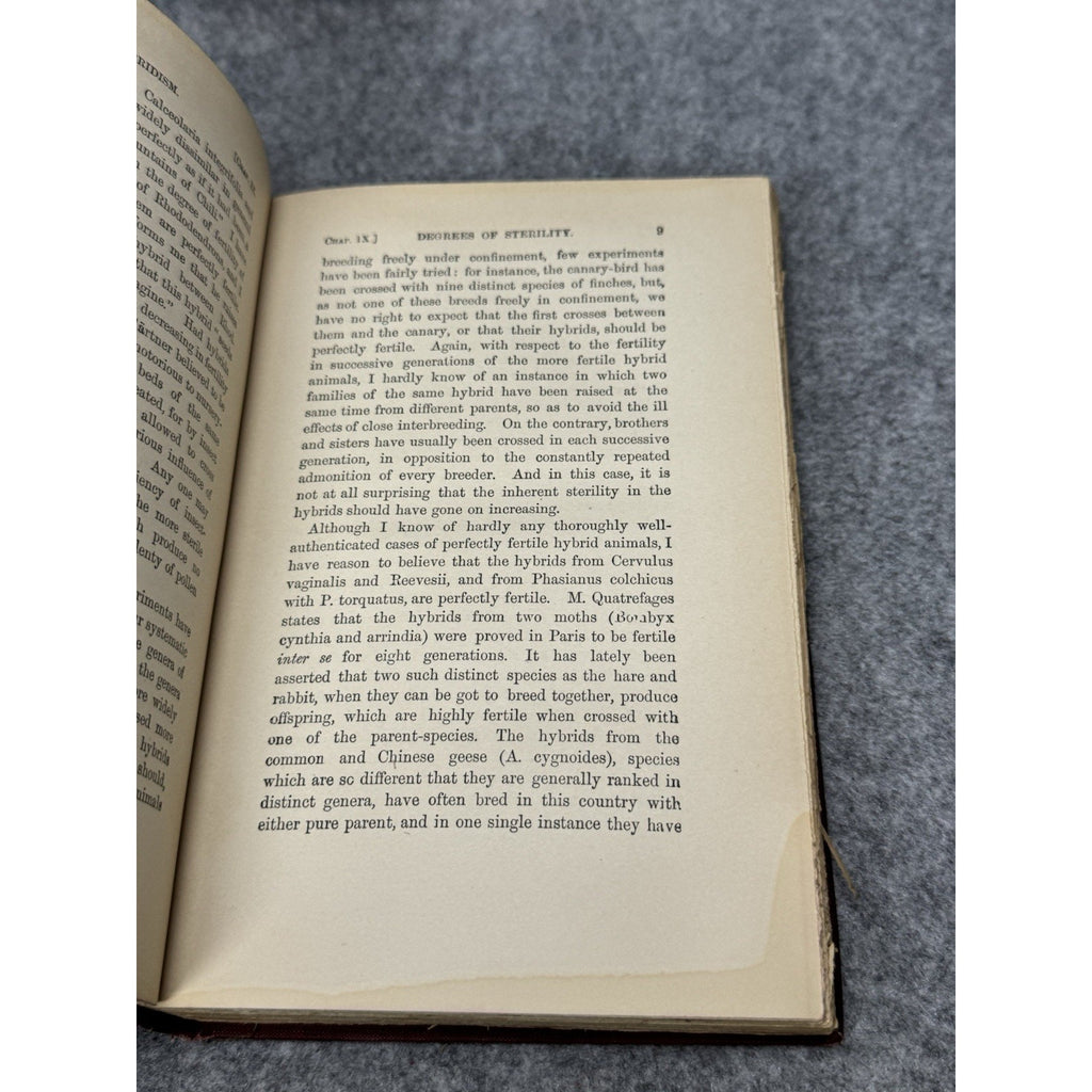 1897 Charles Darwin The Origin of Species Vol II Appleton Hardcover Gilt Top