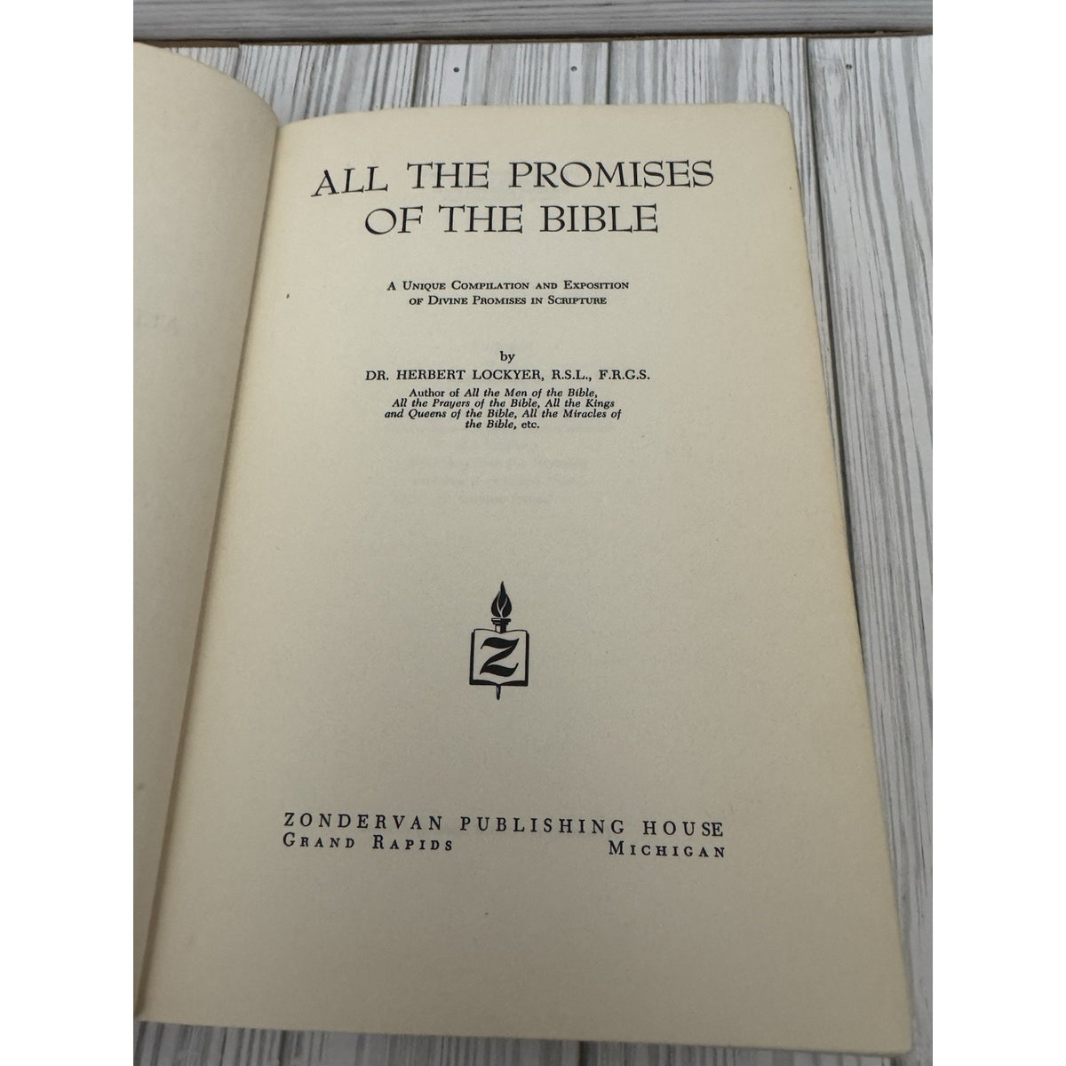 All the Promises of the Bible 1964 HC Herbert Lockyer Zondervan
