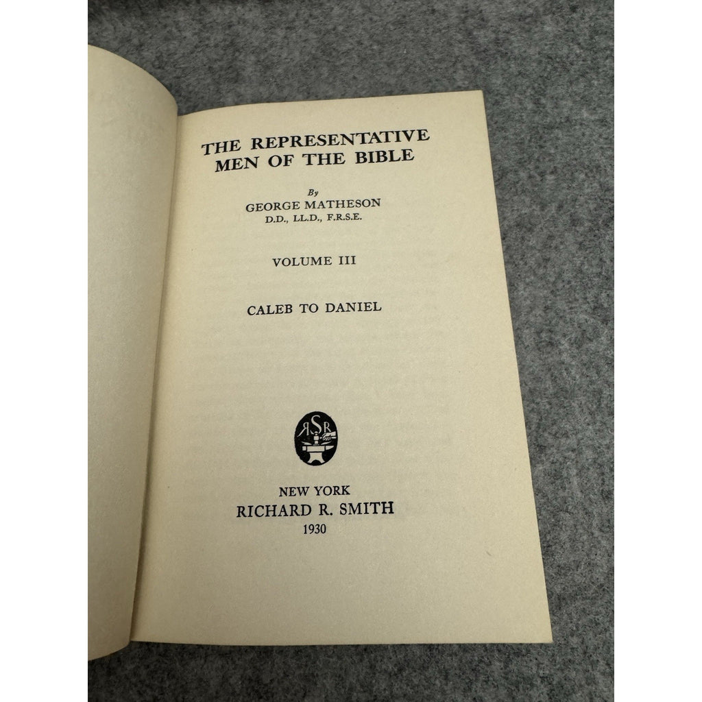 Representative Men of the Bible Vol II & III George Matheson 1930 HC DJ Set