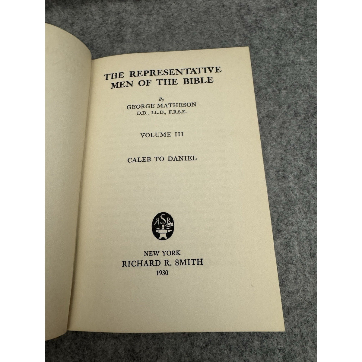 Representative Men of the Bible Vol II & III George Matheson 1930 HC DJ Set