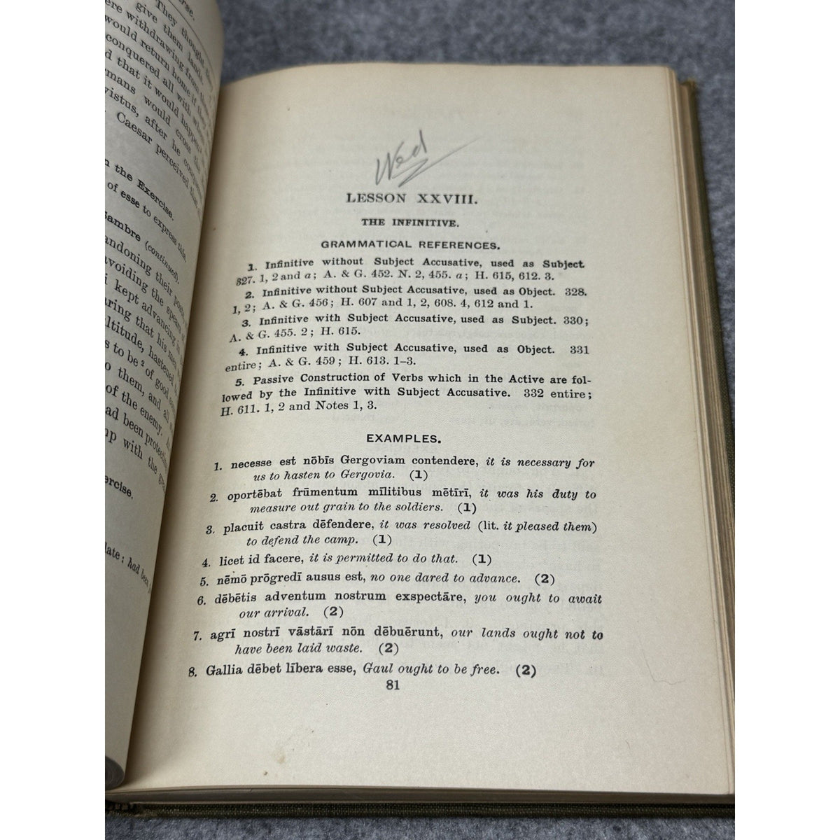 1919 A New Latin Composition Charles E Bennett Latin Grammar Antique Hardcover
