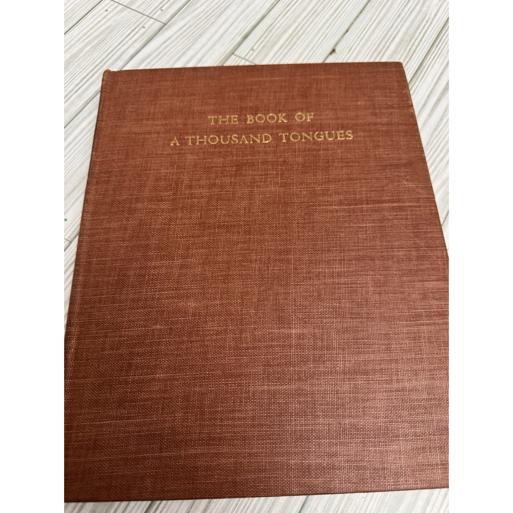 The Book of a Thousand Tongues 1938 Eric North Harper & Brothers 1st Ed