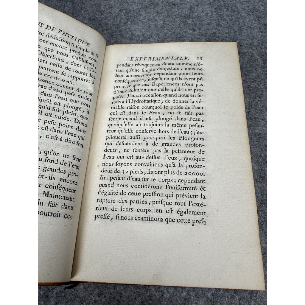 1742 Roger Cotes Experimental Physics 1st French Ed Newton 6 Plates Leather