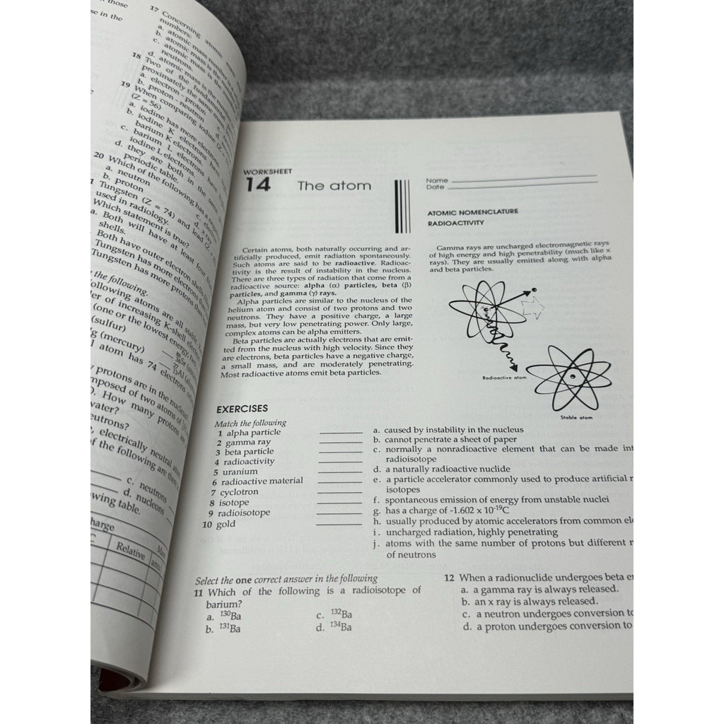 Radiologic Science Workbook Laboratory Manual 4th Ed Bushong 1988 X-Ray