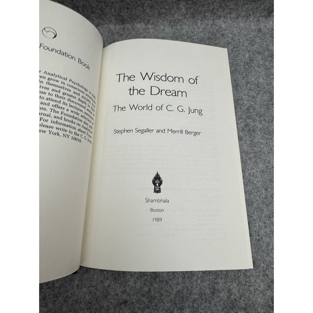 1989 Wisdom of the Dream World of C.G. Jung 1st Ed HC DJ Shambhala